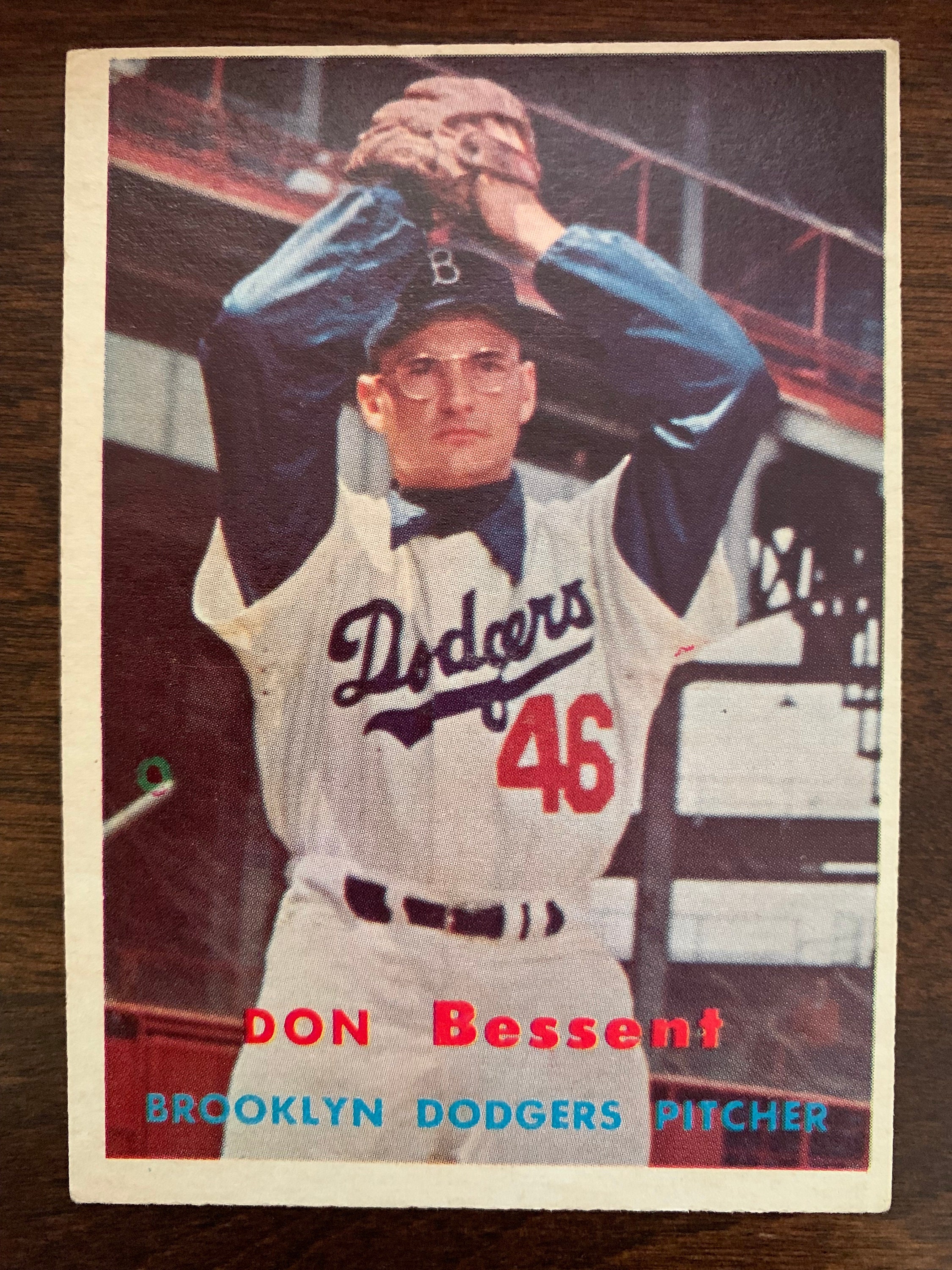 1957 Topps Baseball Card DON BESSENT 178 Brooklyn Dodgers EX