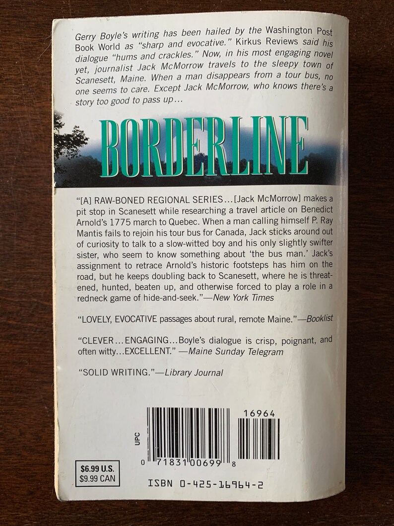 BORDERLINE by Gerry Boyle 2000 Edition - Etsy