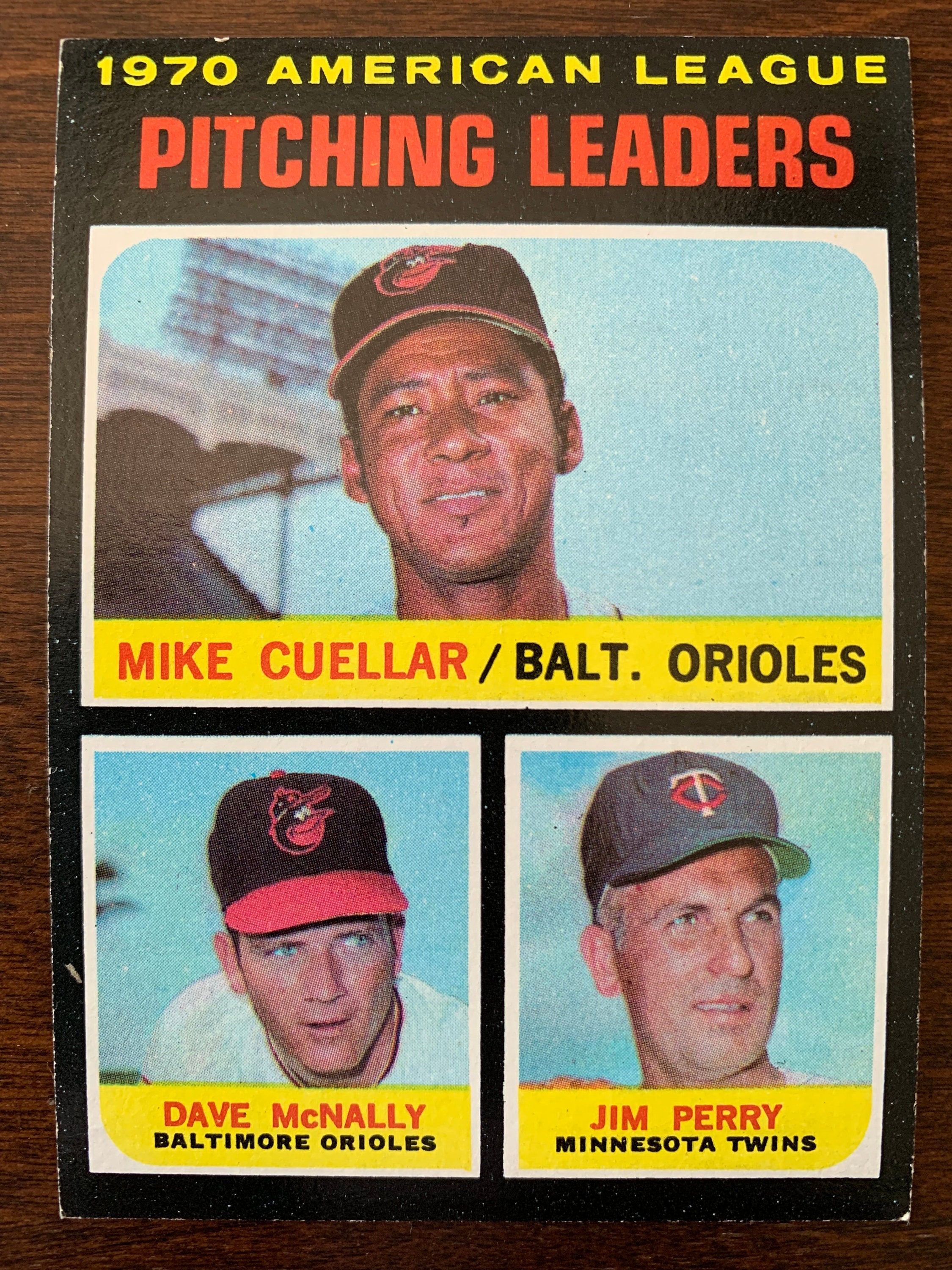  1971 Topps # 69 AL Pitching Leaders Mike Cuellar/Dave McNally/Jim  Perry Orioles/Twins (Baseball Card) EX Orioles/Twins : Collectibles & Fine  Art