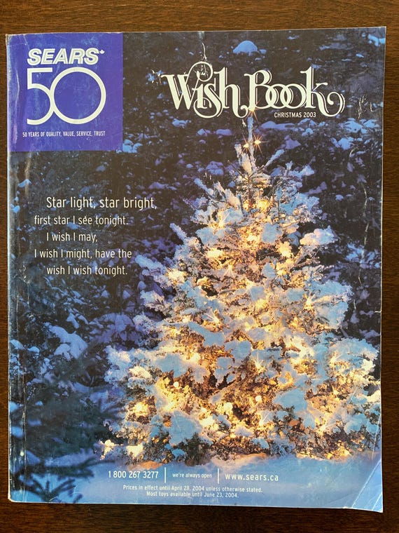 2003 Sears Christmas Wish Book Gift Catalogue Canada - 50th