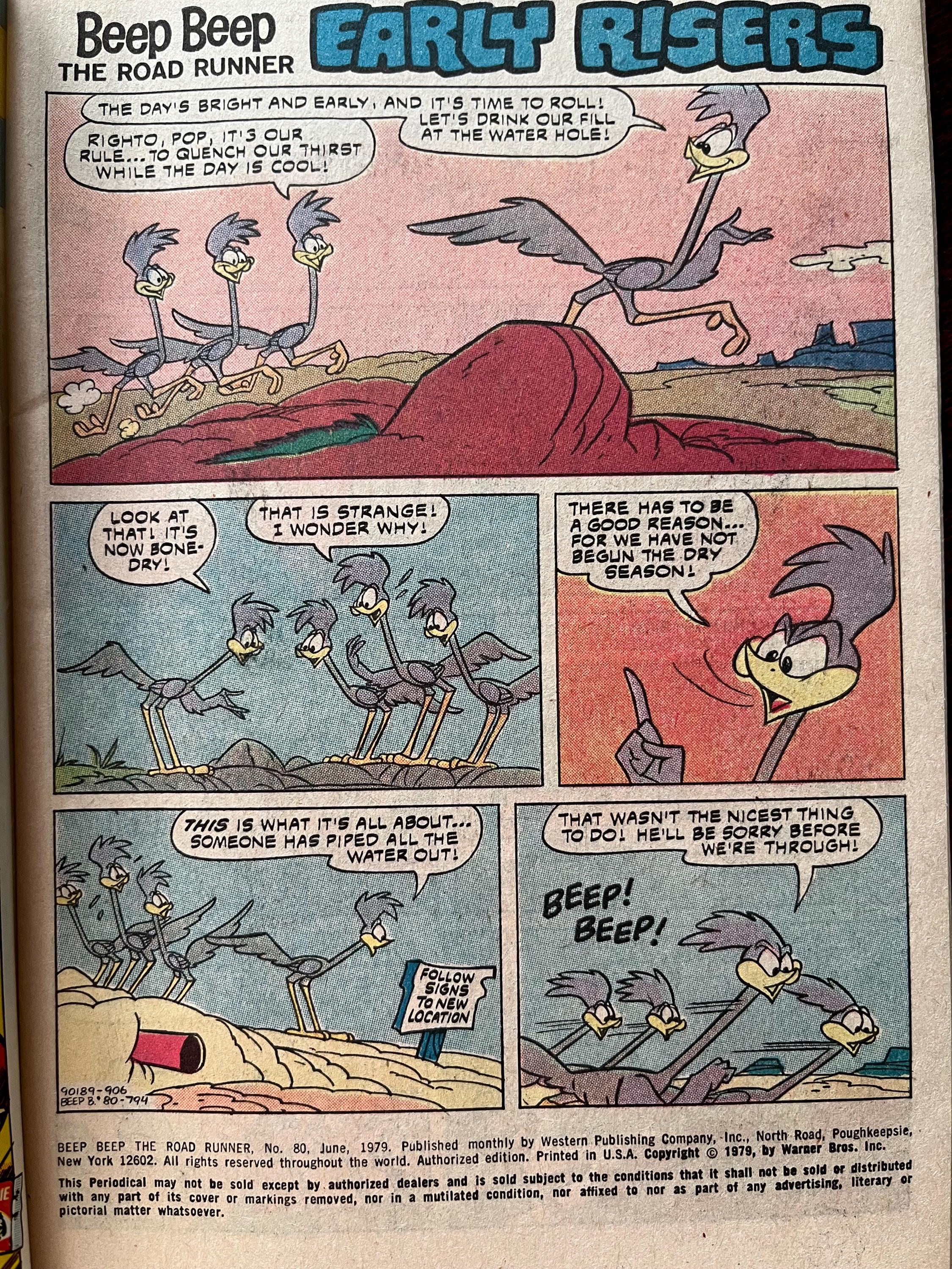 Beep Beep the ROAD RUNNER #80 Gold Key Comics 1979 FN 6.0 - Etsy