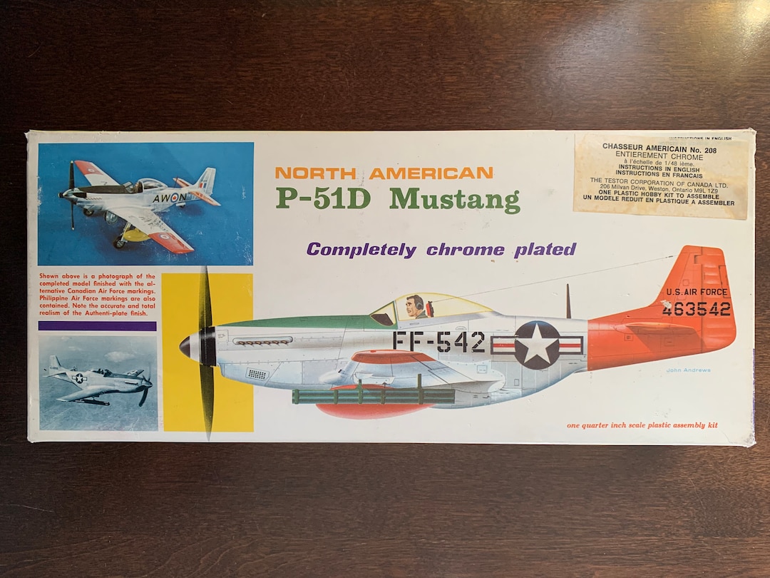 Testors Hawk Model No 208 Classic North American P51D Mustang Etsy