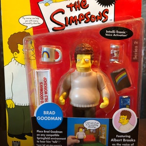 The Simpsons Playmates BRAD GOODMAN Intelli-Tronic Figure 2002 Albert Brooks All-Star Voices Series 2