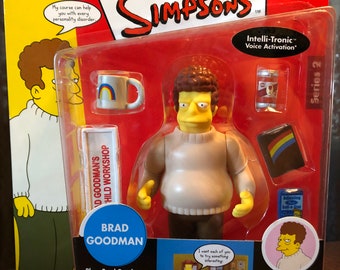 The Simpsons Playmates BRAD GOODMAN Intelli-Tronic Figure 2002 Albert Brooks All-Star Voices Series 2
