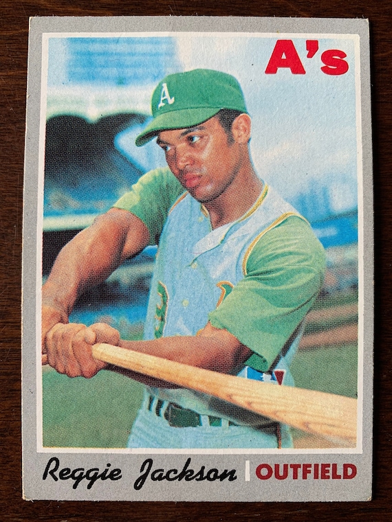 1970 Topps Baseball Card REGGIE JACKSON 140 HOF Oakland 