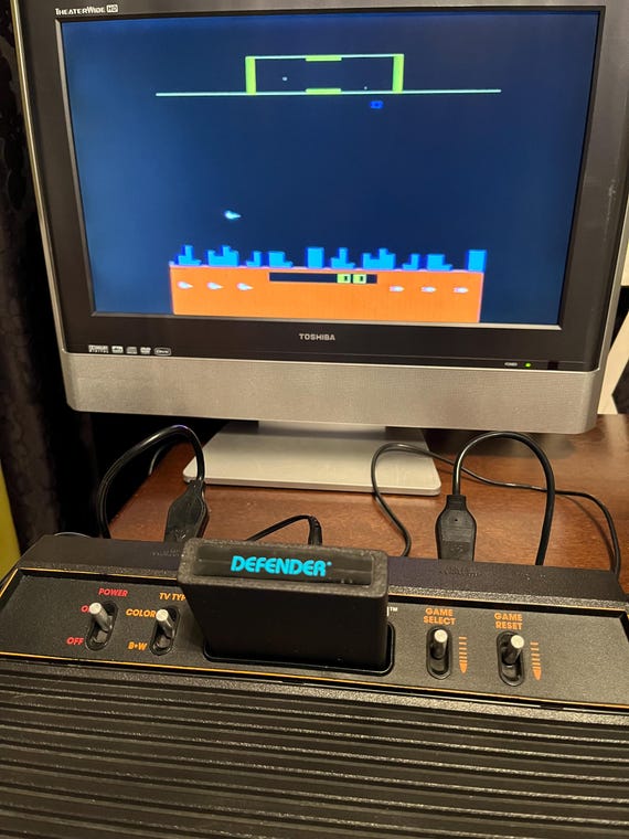 JEU ATARI 2600 - 20 - DEFENDER - CX2609 - AVEC NOTICE D'ORIGINE