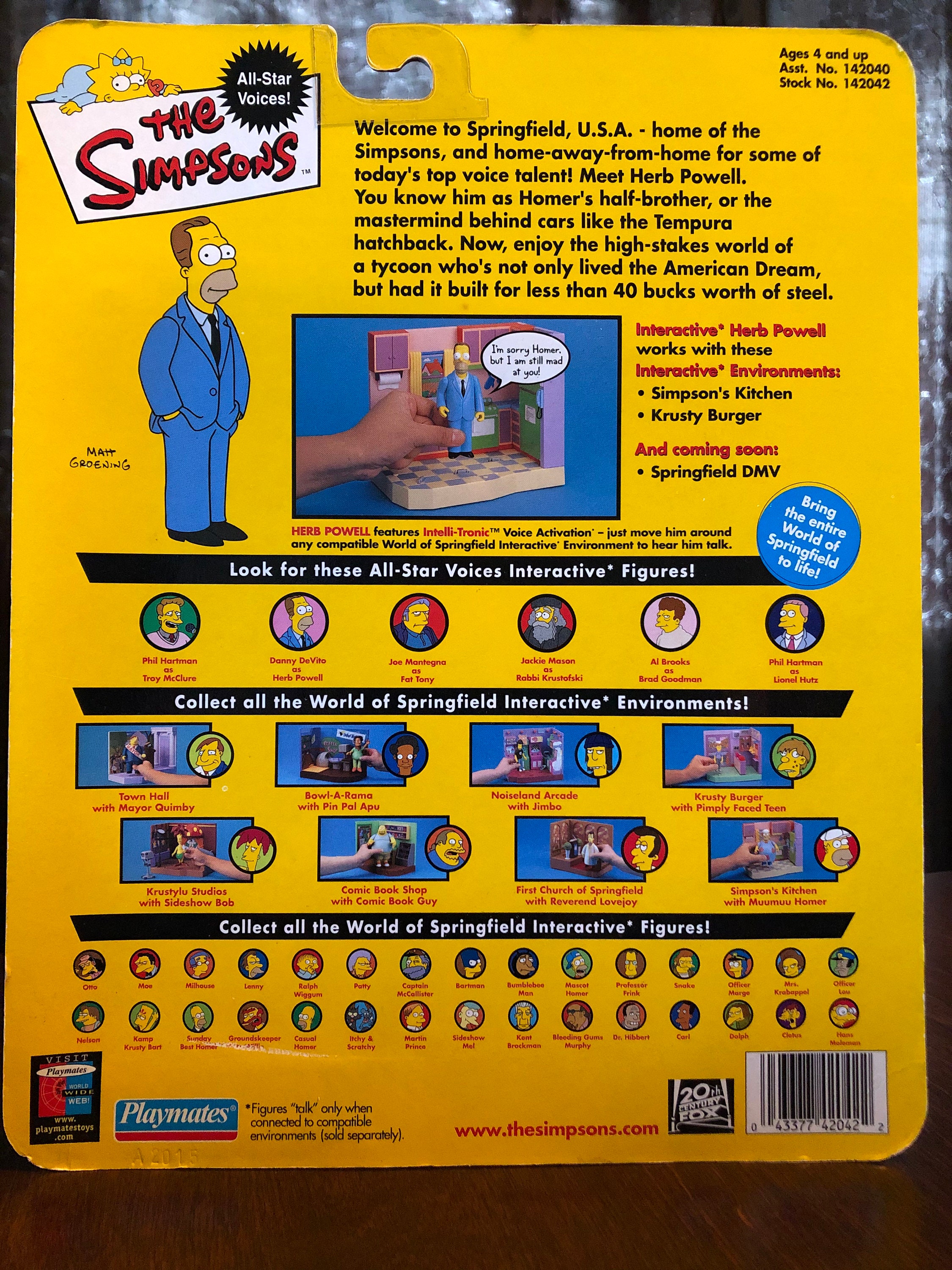 The Simpsons Playmates HERB POWELL Intelli-tronic Figure The Simpsons Playmates HERB POWELL Intelli-tronic Figure