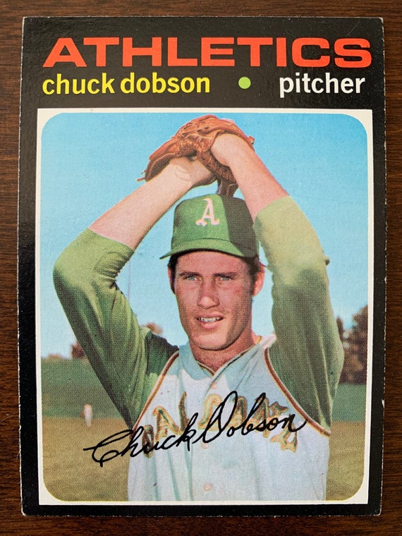 1971 Topps Baseball Card CHUCK DOBSON 238 Oakland Athletics 