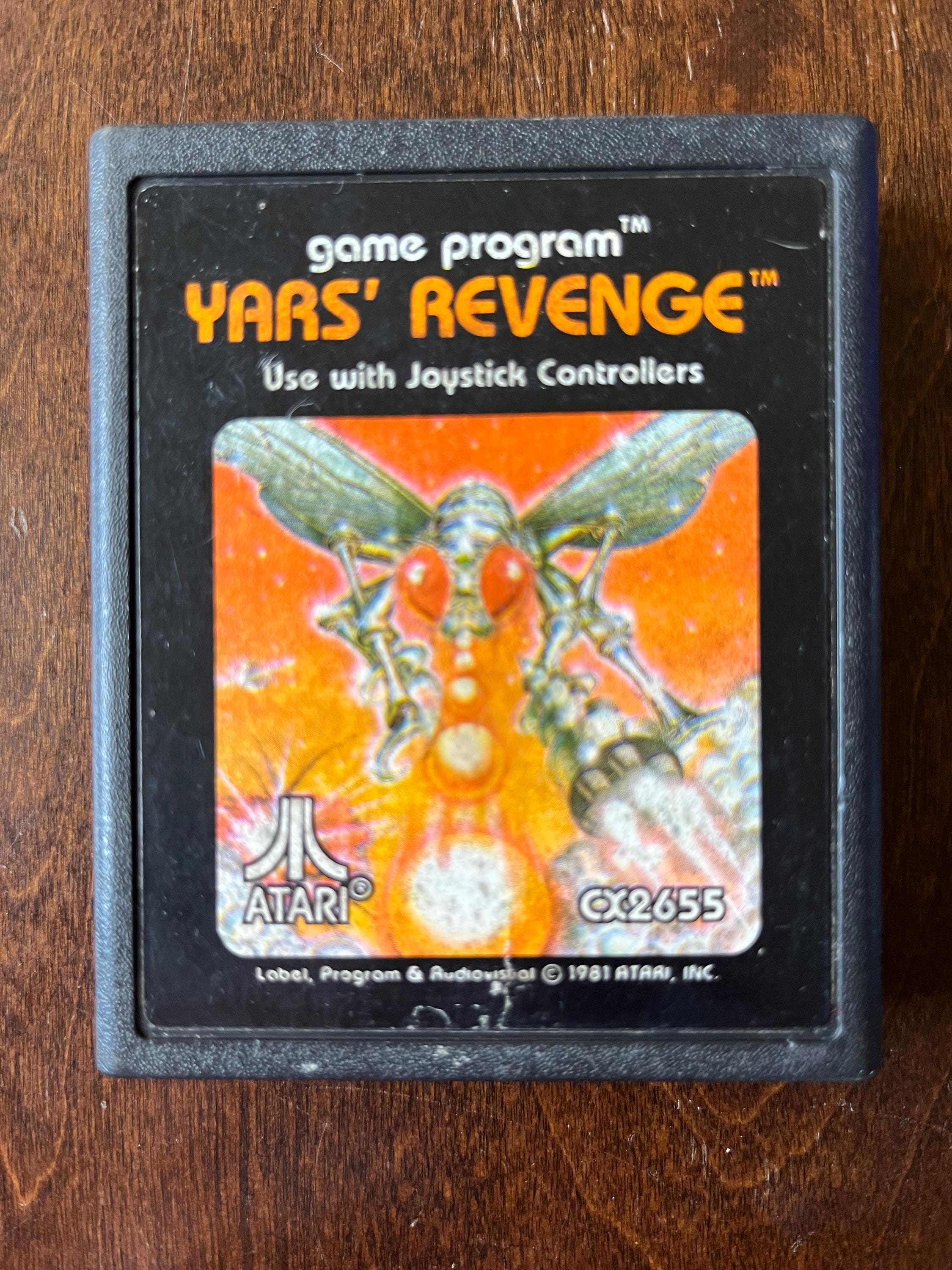 YARS' REVENGE Atari 2600 Video Game CX2655 Cartridge 1981 - Tested