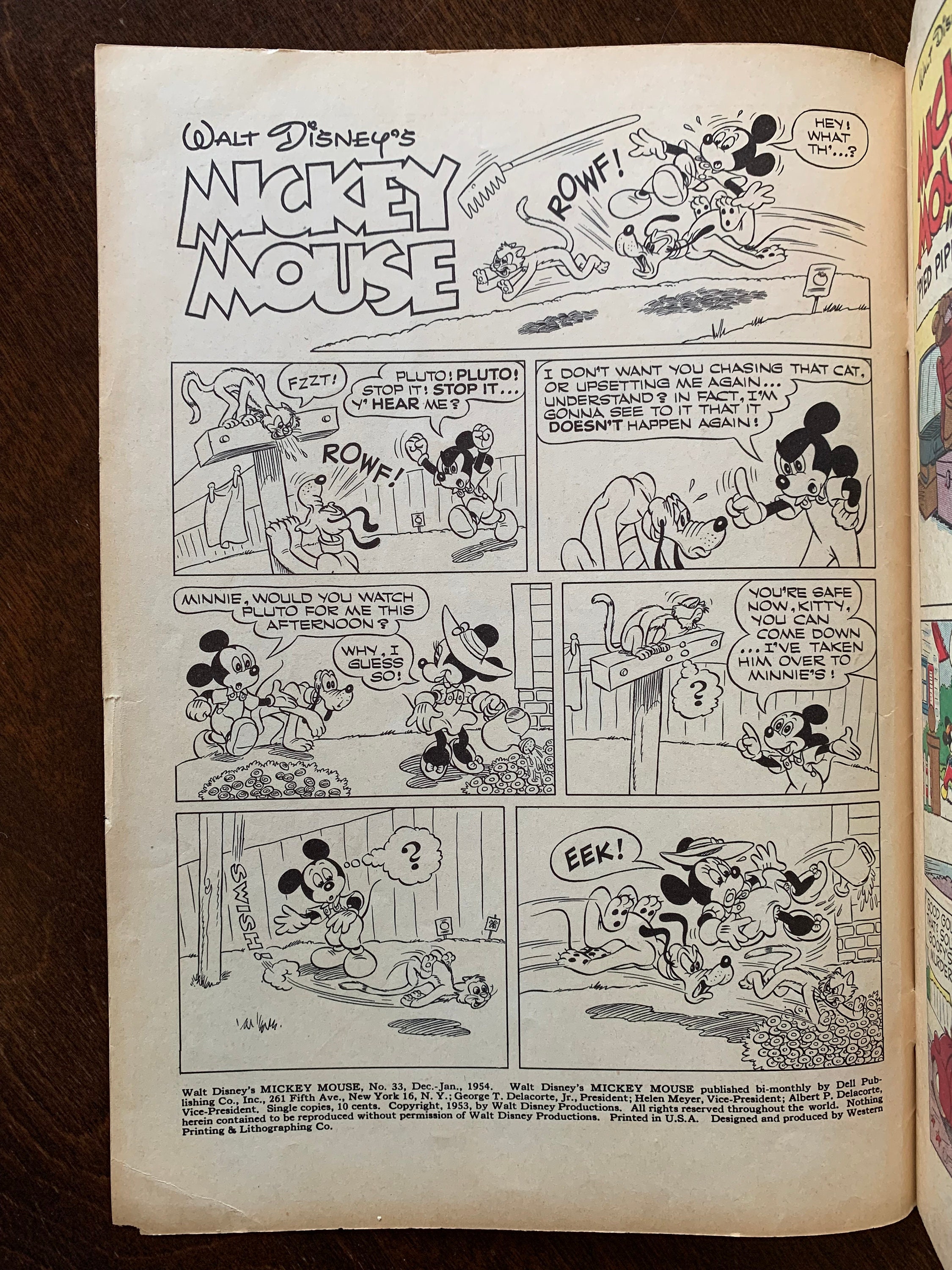 Walt Disney's Mickey Mouse #33 Dell Comics 1954 - Etsy Finland