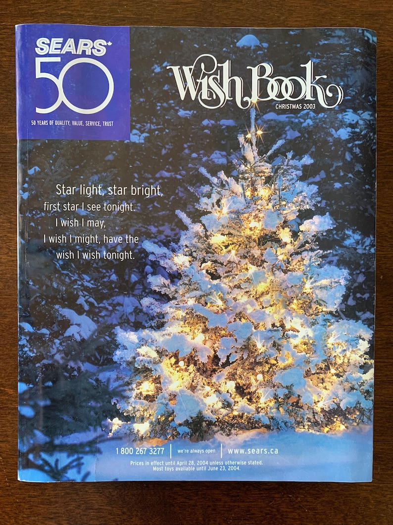 2003 Sears Christmas Wish Book Gift Catalogue Canada 50th Anniversary