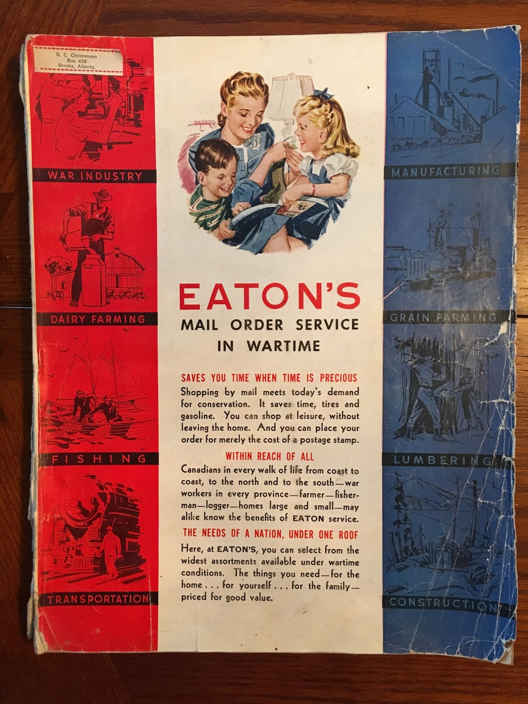 1943 Eaton's Spring & Summer Catalogue Mail Order Service During