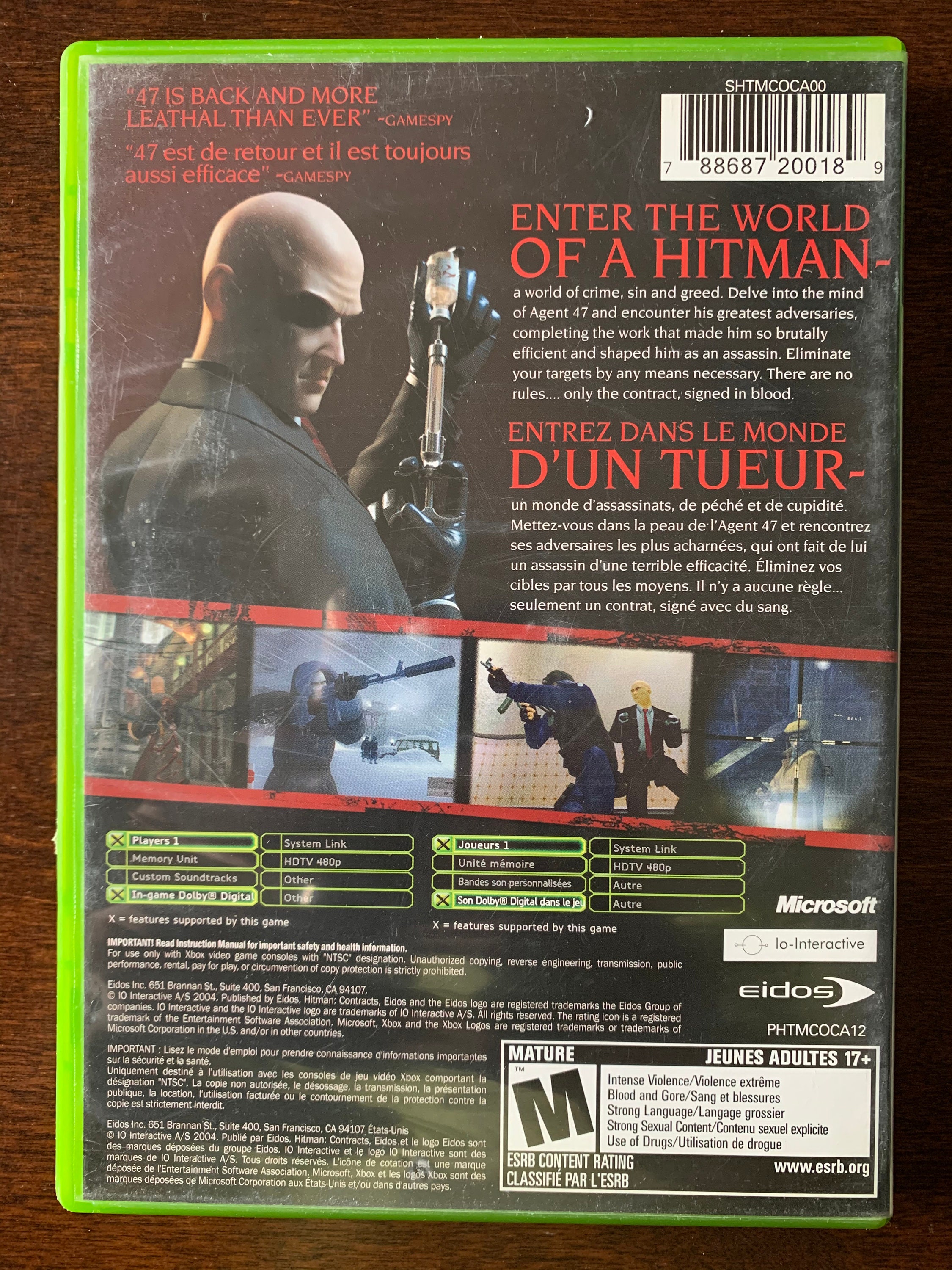 Hitman Contracts - Xbox Complet Version Francaise Microsoft