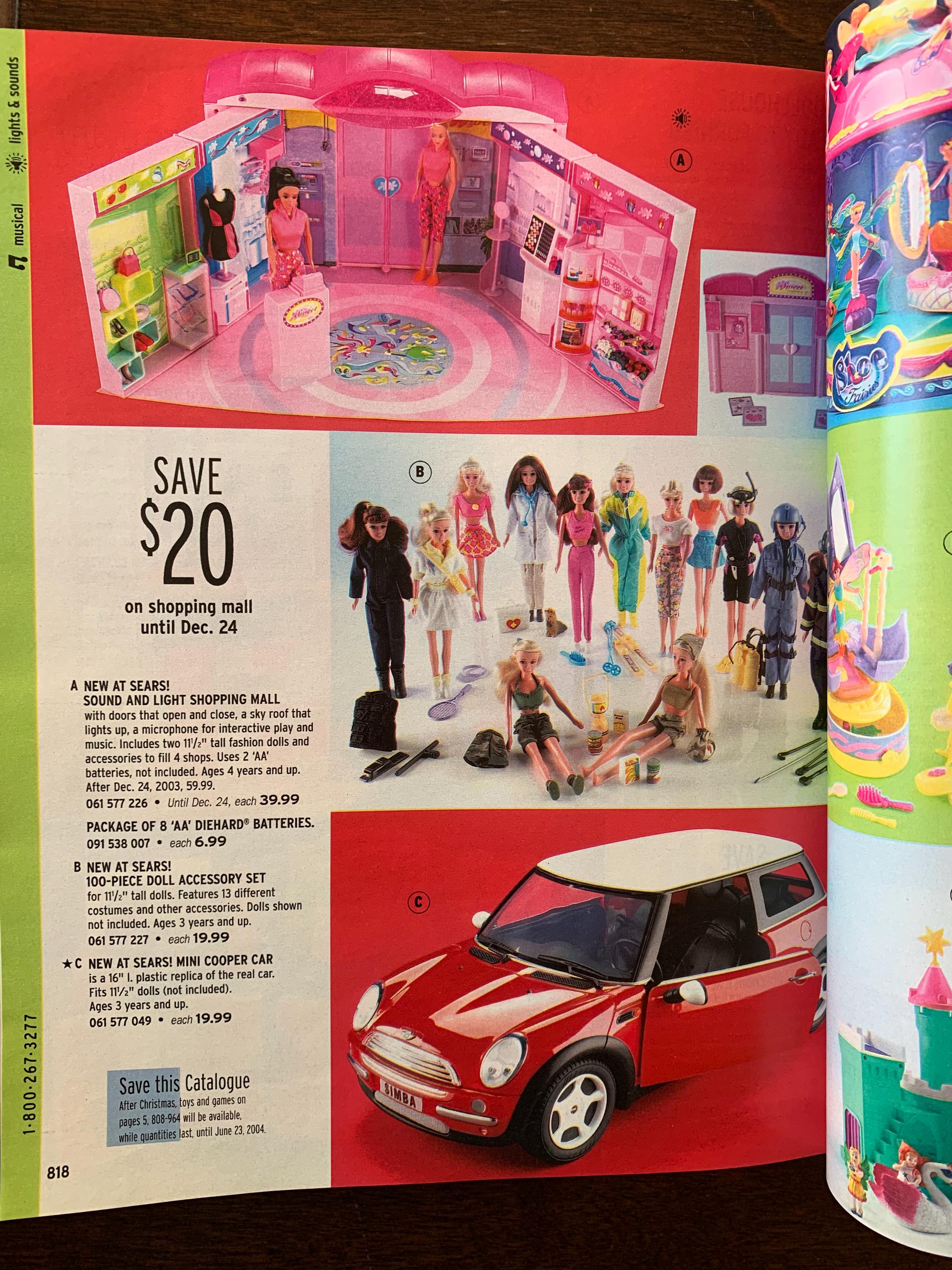 2003 Sears Christmas Wish Book Gift Catalogue Canada - 50th