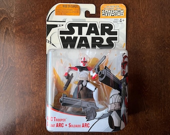 Star Wars Cartoon Network ARC TROOPER RED The Clone Wars 2005 Hasbro