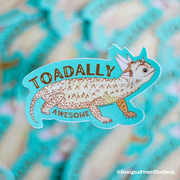 Horned Toad "Toadally Awesome" Vinyl Sticker