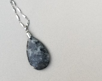 Larvikite Pendant Necklace