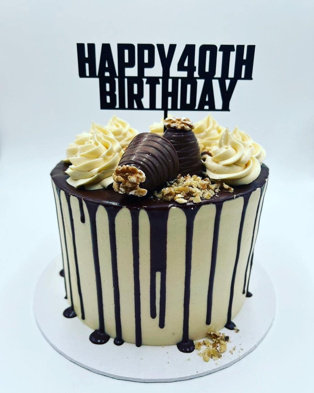Wedding Cake Topper 3D Printed, Personalised Cake Topper, 40th Age Cake ...