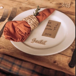 Weihnachtseinstellung Ortsname / Namen / Geburtstag 3D gedruckt. Hochzeit Tischnamen, personalisiert, Hochzeit Geschenk, Weihnachtstischnamen