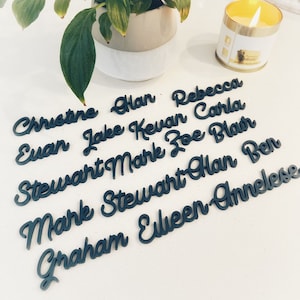 Wedding Place Cards / Names /Wedding Place Names, Personalised Wedding Table Decorations, wedding favour, table setting, name, navy names