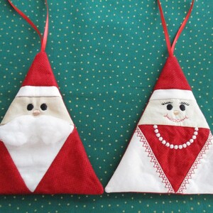 Santa & Mrs Claus In-the-Hoop Ornaments