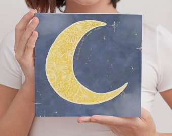 Boho Moon PNG, Celestial Art, Tumbler Design (Digital Download)