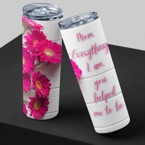 Mom Skinny Tumbler,  20oz skinny tumbler, beach tumbler, vacation tumbler, cold cup, vacation cup, beach cup, mom gift, appreciation for mom