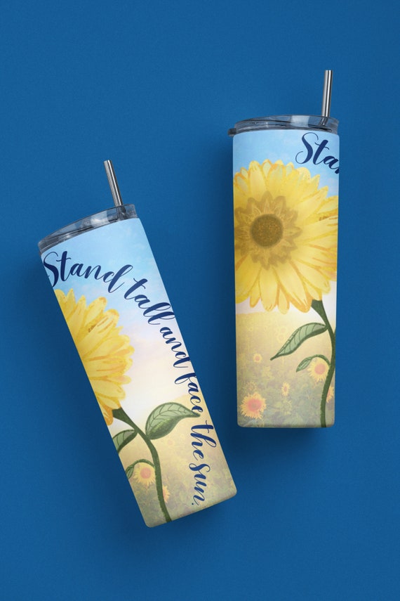 Sunflower Tumbler Personalized Sunflower Cup Gift for Her - Etsy