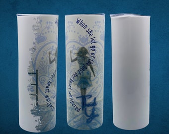 Vaso delgado de 20 oz, diseño inspirador de mujer (descarga digital)