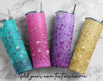 Glitter Bling Tumbler PNG, Sublimation Background (Digital Download)