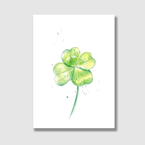 Carte postale Trèfle / Carte porte-bonheur / Porte-bonheur / Carte de vœux / Carte cadeau / Impression d'art / All the Best / Carte postale DIN A6