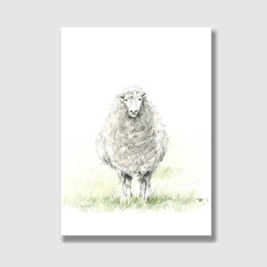 Postkarte Schaf / Postkarte mit Briefumschlag / Kinder Geburtstagskarte / Grußkarte / Geschenkkarte / Kunstdruck / Ostern Karte