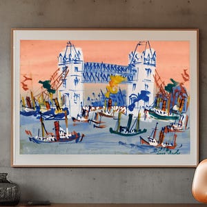 Raoul Dufy Tower Bridge-print: levendige poster met stadsbeeld van Londen