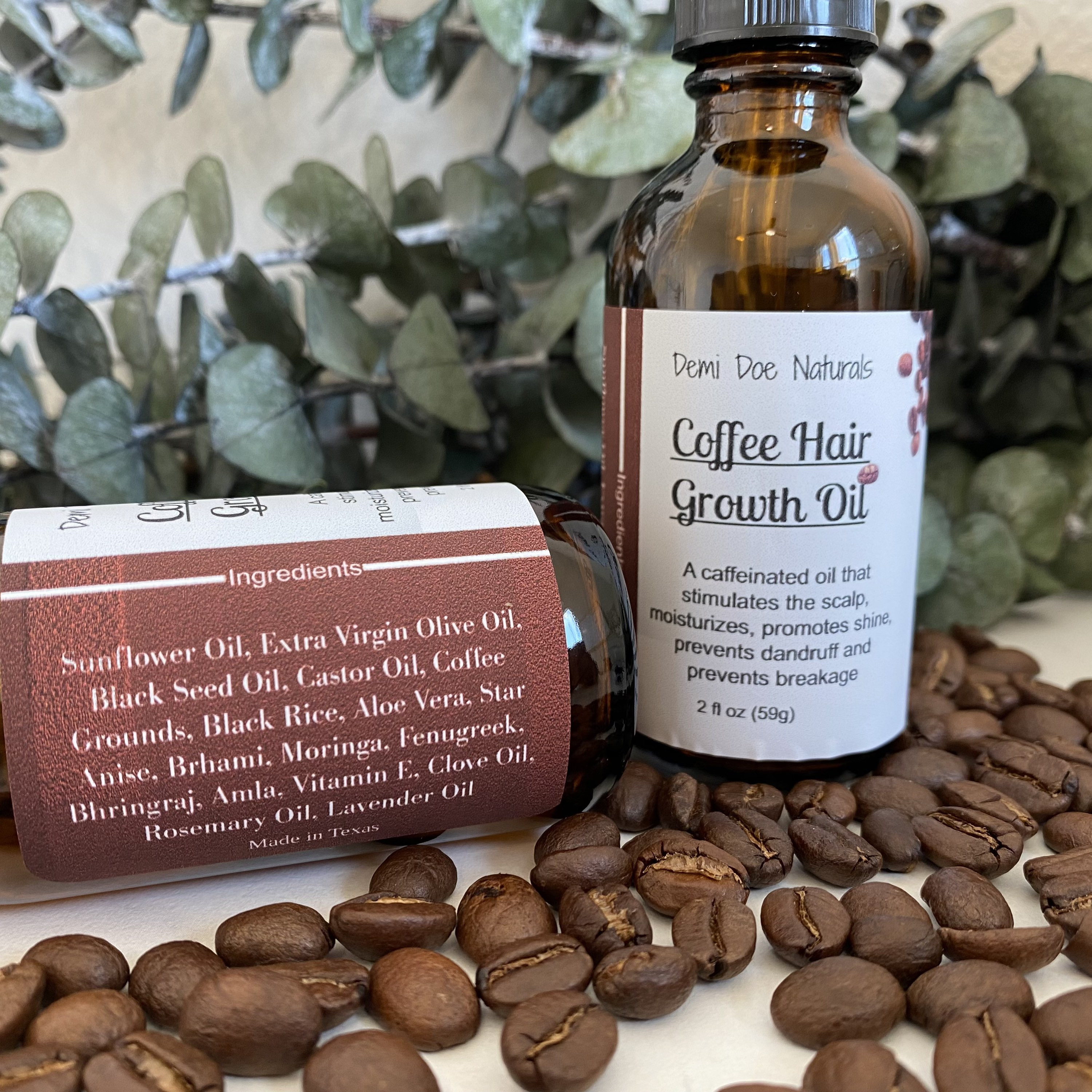 Caffeinated Hair Growth Oil Coffee Hair Growth Oil DHT Etsy