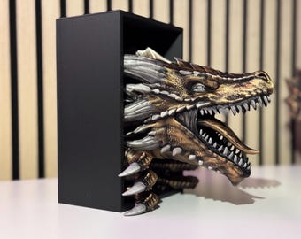 Andarna Dragon Book Nook: Fourth Wing Inspired, Hand-Painted 3D PLA