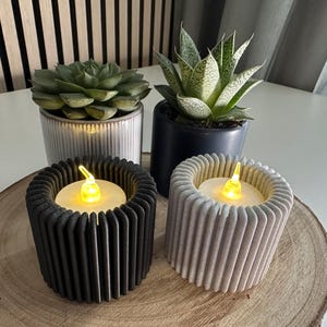 Teelichthalter Set Modern 3D-gedruckt – Minimalist Home Decor