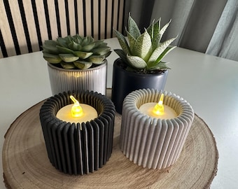 Tealight Holder Set Modern 3D-Printed  – Minimalist Home Decor