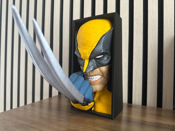Wolverine Book Nook: Hand-painted X-men Bookshelf Insert Marvel - Etsy