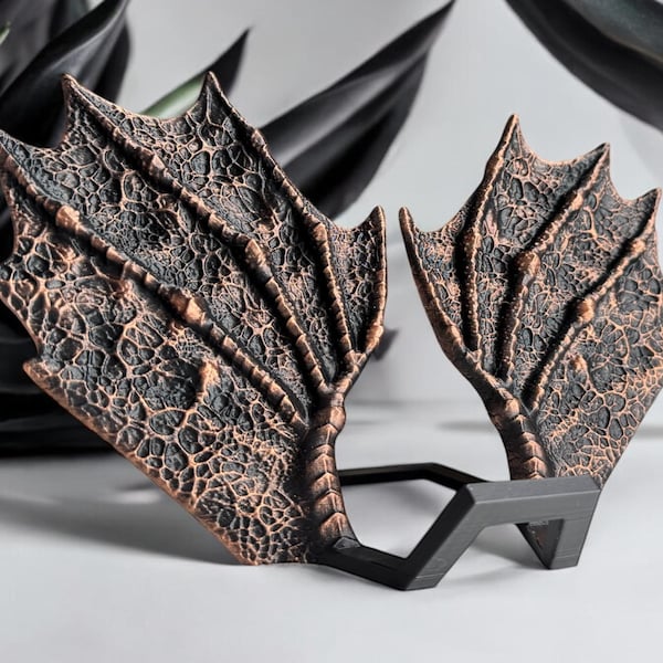 3D-geprinte Dragon Wing-boekweergave Velaris-fantasieboekhouder