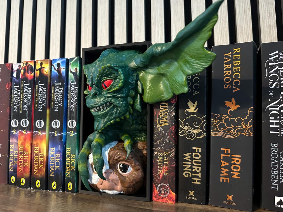 Gremlin-inspired Book Nook | Fantasy Creature Shelf Decor | Geek Gift ...