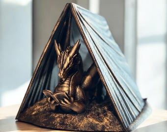 Hand-Painted Dragon Book Holder: Velaris ACOTAR Inspired, 3D Printed