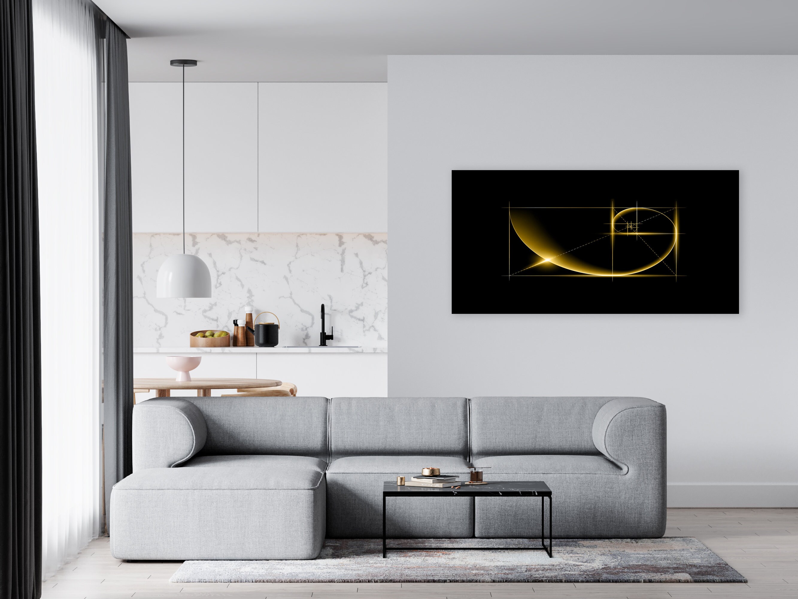 Golden Ratio Wall Decor Huge Canvas Art Abstract Art Etsy
