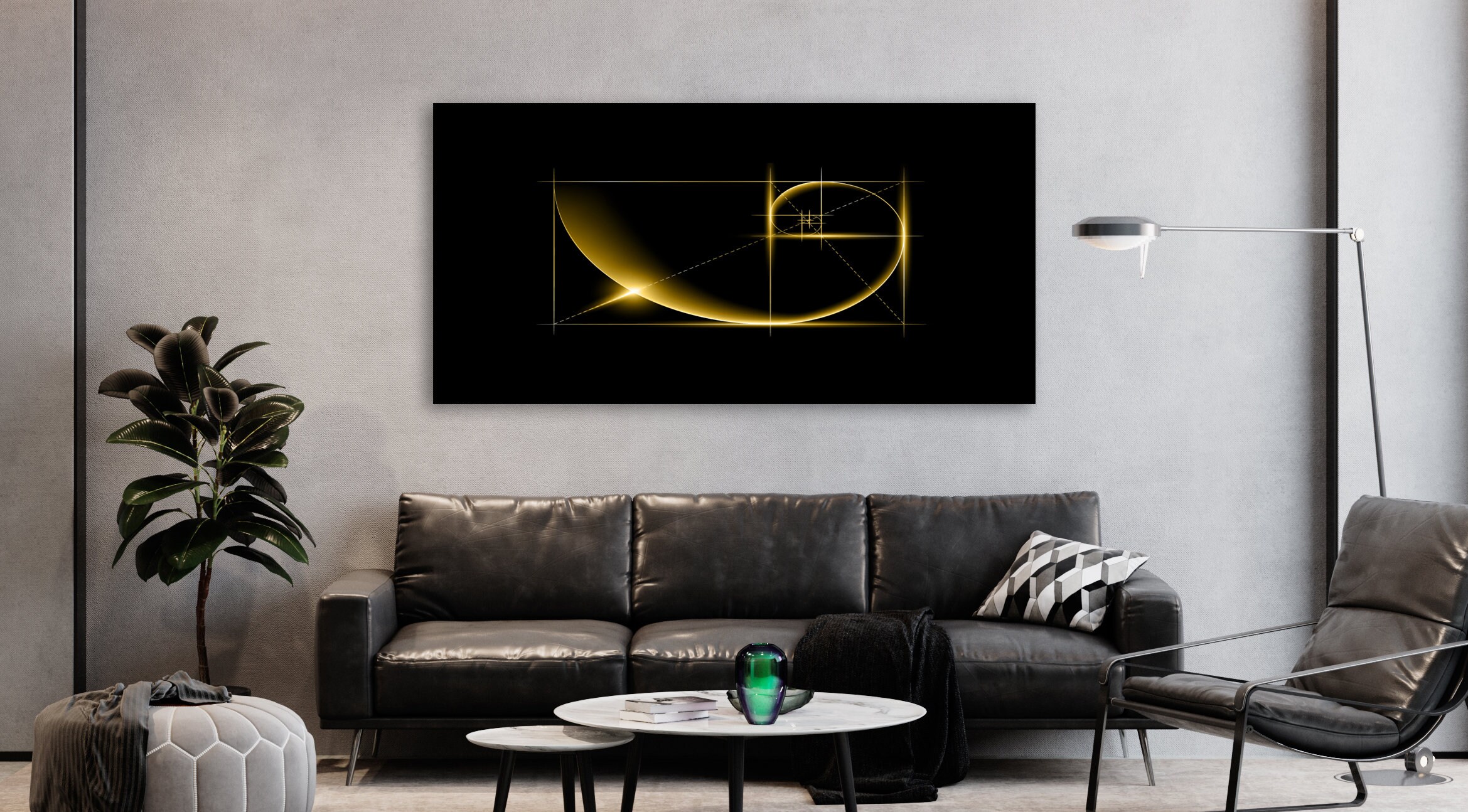 Golden Ratio Wall Decor Huge Canvas Art Abstract Art Etsy