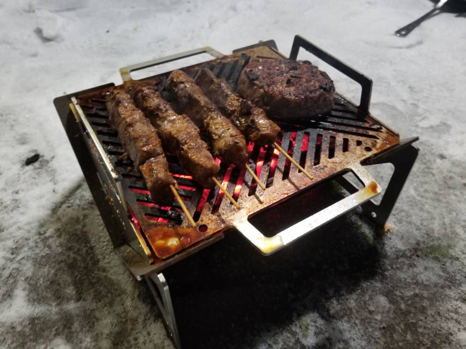 Portable Grill. Flat Pack Grill. Collapsible Grill. Mini Etsy