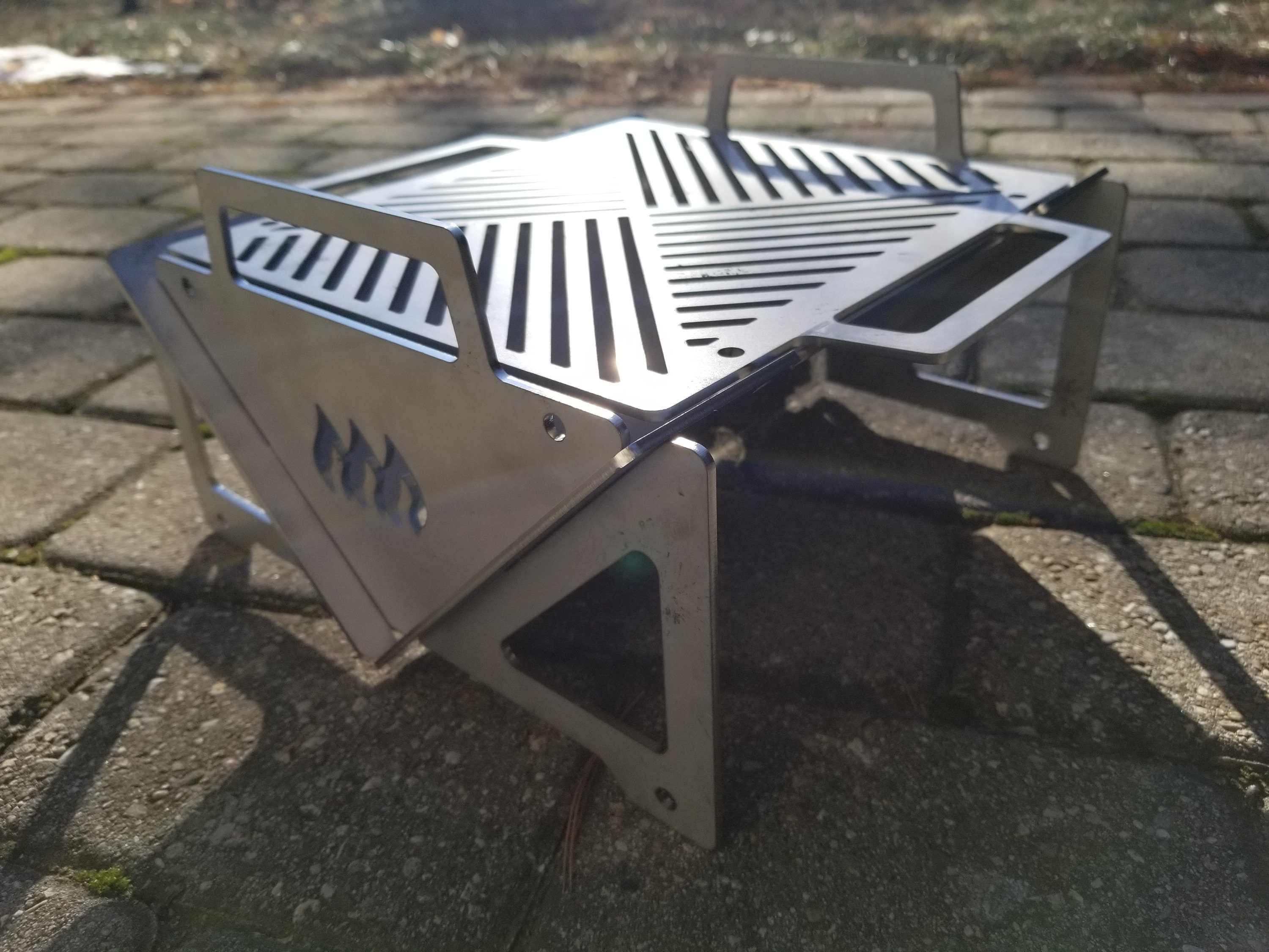 Portable Grill. Flat Pack Grill. Collapsible Grill. Mini Etsy