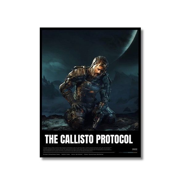 Das Callisto Protoll Spiel Cover Art Poster - Gaming Zimmer Poster, Gaming Wandposter, Gaming Print Poster, Spiel Geschenk, Poster