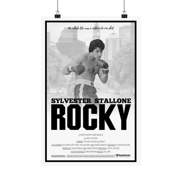 ROCKY Poster Reimagine Remaster, Movie Poster, Silvester Stallone, Rocky Balboa Poster, Mancave Wall Decor