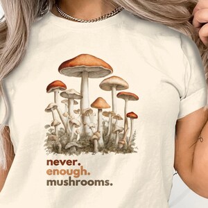 Mushroom Illustration  Shirt, Vintage Mycology Shirt, Botanical Shirt, Nature Shirt, Plant Shirt, National Mushroom Month, Nature Lover Gift