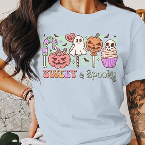 Sweet and Spooky Halloween Shirt, Cute Halloween Shirt for Women, Trick Or Treat Shirt, Halloween Party Shirt, Kawaii Halloween Shirt