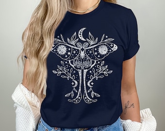 Luna Motte Schmetterling Shirt, Motte Unisex TShirt, Motte Schmetterling Geschenk, Boho Shirt, Cottagecore Shirt, Goblincore Shirt, zurück zu Schule Shirt